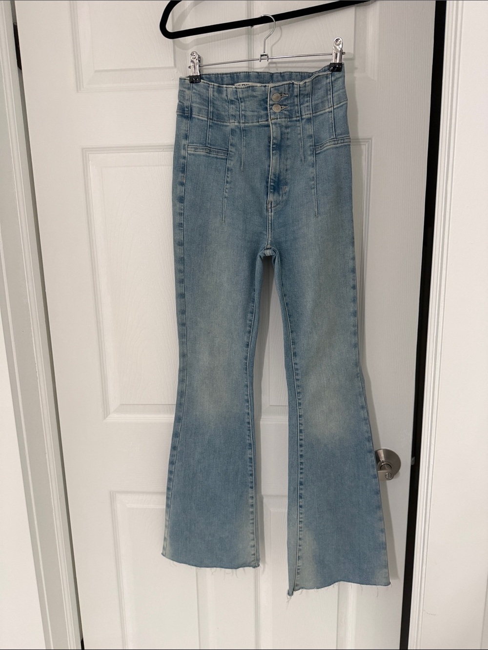 We The Free High-Waist Light Blue Flare Jeans